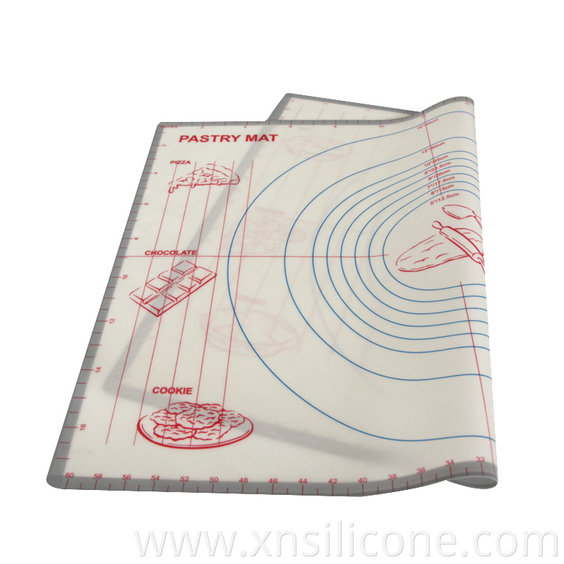 Silicone kneading dough mat